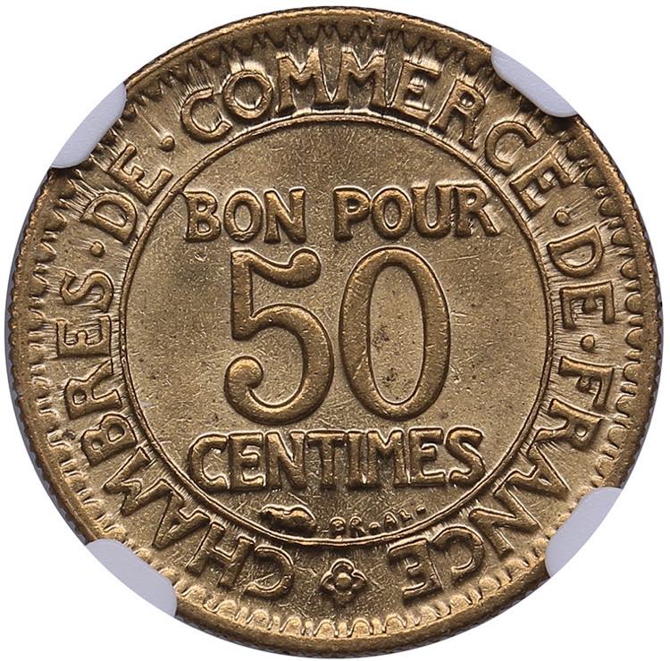 France 50 centimes 1923 - NGC MS ... 