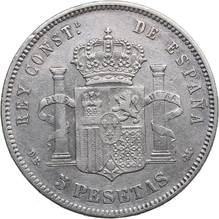 Spain 5 pesetas 187824.72g. VF/XF-