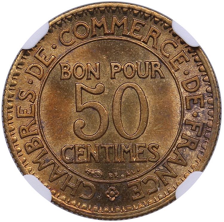 France 50 centimes 1925 - NGC MS ... 