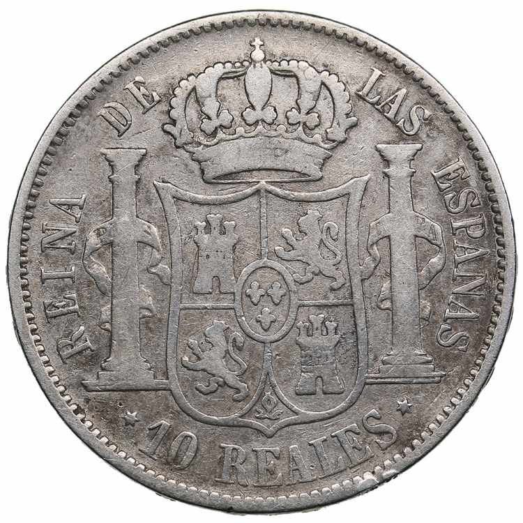 Spain 10 reales 1853 - Isabel II ... 