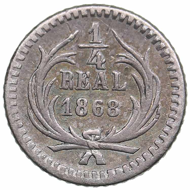 Guatemala 1/4 real 1868 0.75g. ... 