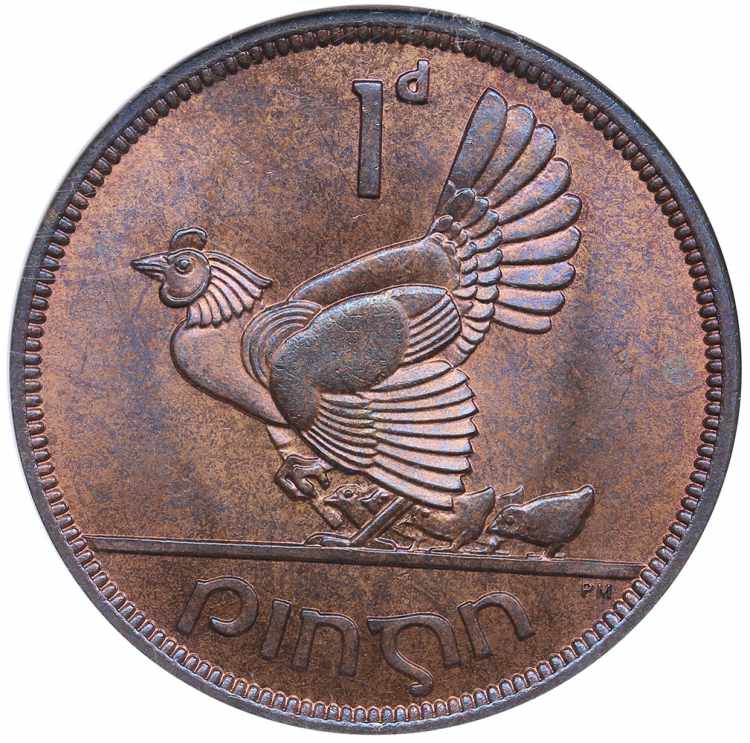 Ireland 1 penny 1949 - NGC MS 65 ... 