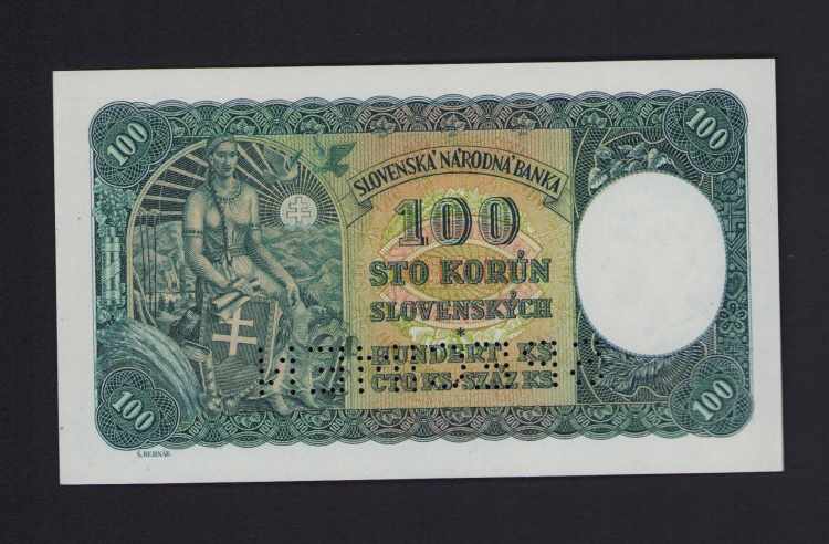 Slovakia 100 korun 1940 Specimen ... 
