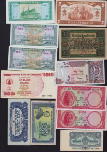 Lot of World paper money: ... 