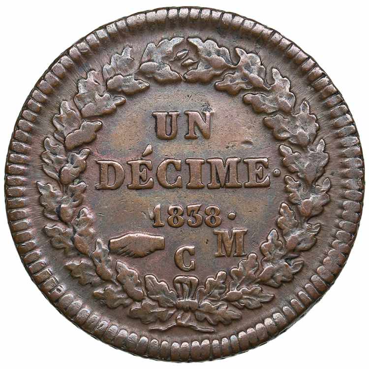 Monaco Decime 1838 M C 16.71g. ... 