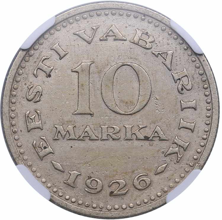 Estonia 10 marka 1926 - NGC AU 58 ... 