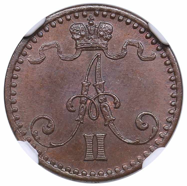 Russia, Finland 1 penni 1870 - NGC ... 