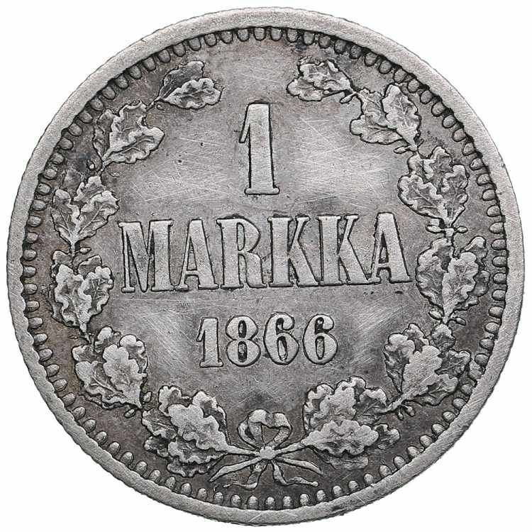 Russia, Finland 1 markka 1866 S ... 