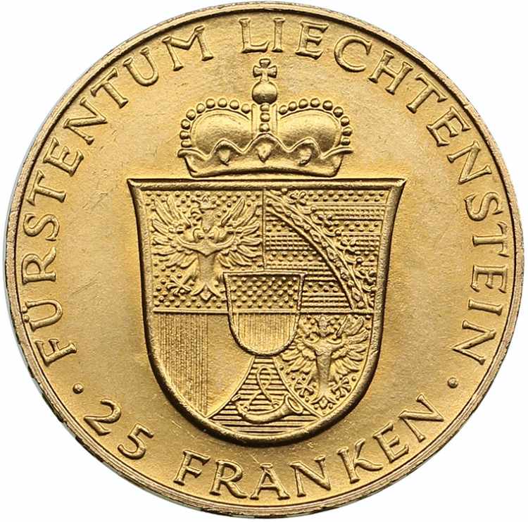Liechtenstein 25 franken 1956 - ... 