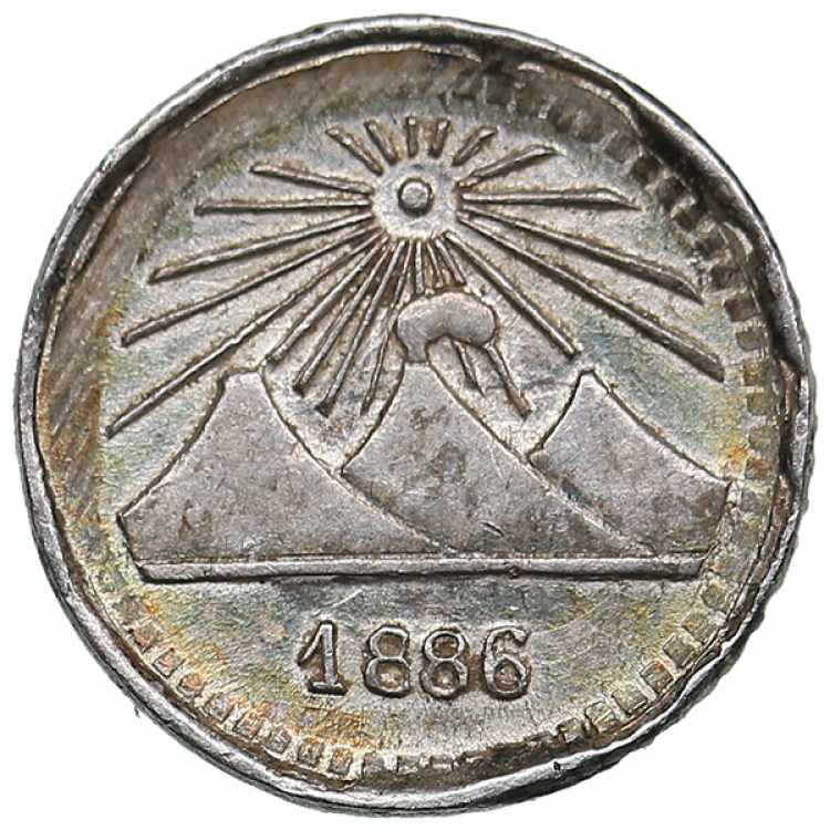 Guatemala 1/4 real 1886 0.79g. ... 