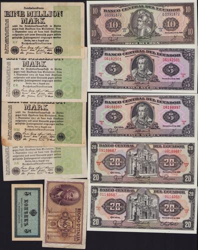 Lot of World paper money: Germany, ... 