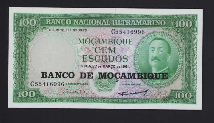 Mozambique 100 escudos 1961 UNC