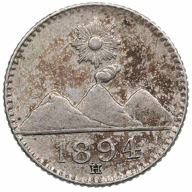 Guatemala 1/4 real 1894 0.79g. ... 