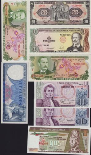 Lot of World paper money: Ecuador, ... 
