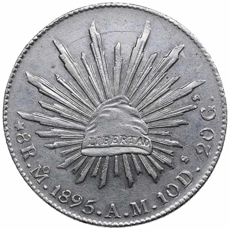 Mehhiko 8 reales 1895 27.13 g. ... 