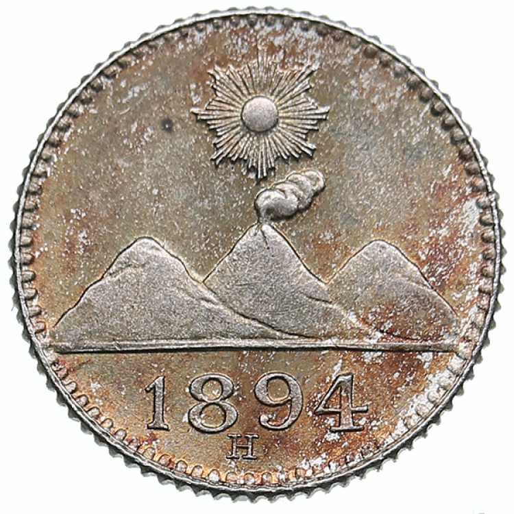 Guatemala 1/4 real 1894 0.77g. ... 