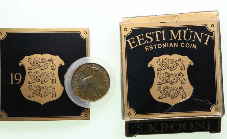 Estonia 5 krooni 1993 75 years of ... 