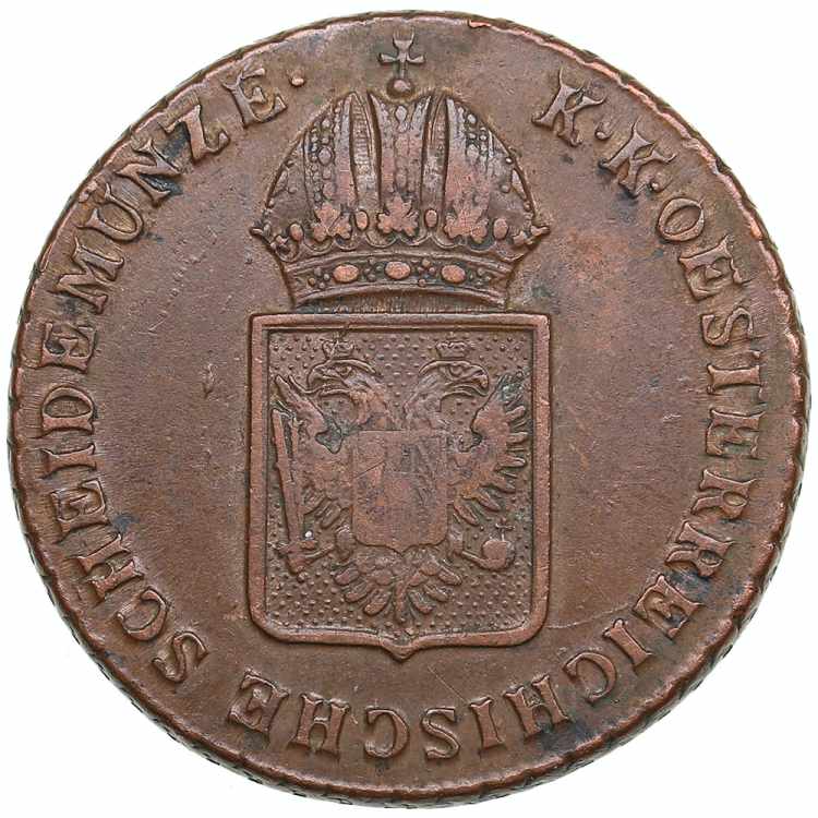 Austria 1 kreuzer 1816 8.87g. AU/AU