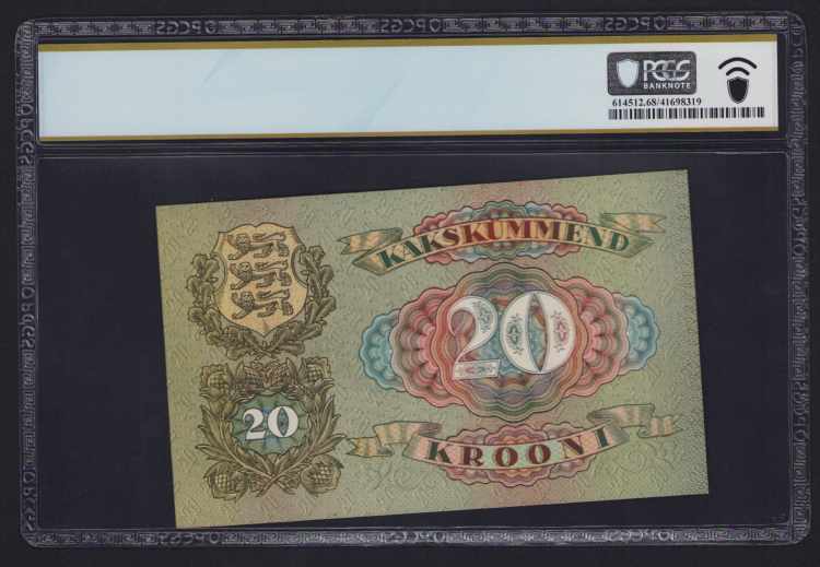 Estonia 20 krooni 1932 - PCGS 68 ... 