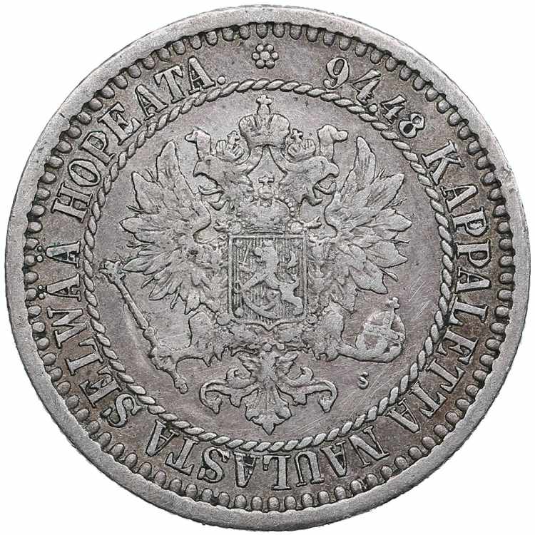 Russia, Finland 1 markka 1866 S ... 
