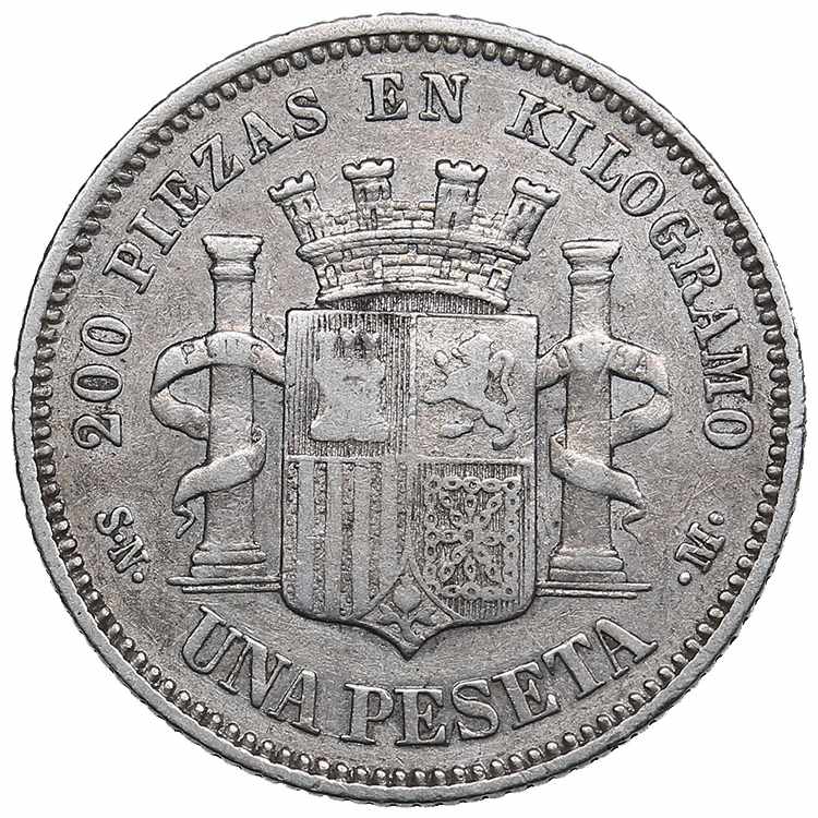 Spain 1 peseta 1869 - GOBIERNO ... 