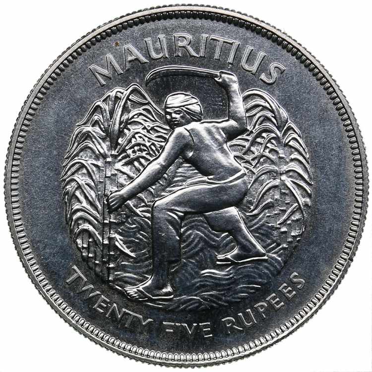 Mauritius 25 rupees 1977 28.26g. ... 