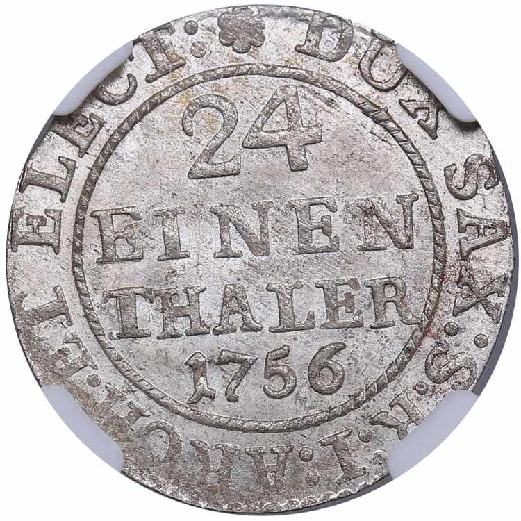 Germany, Saxony 1/24 thaler 1756 ... 