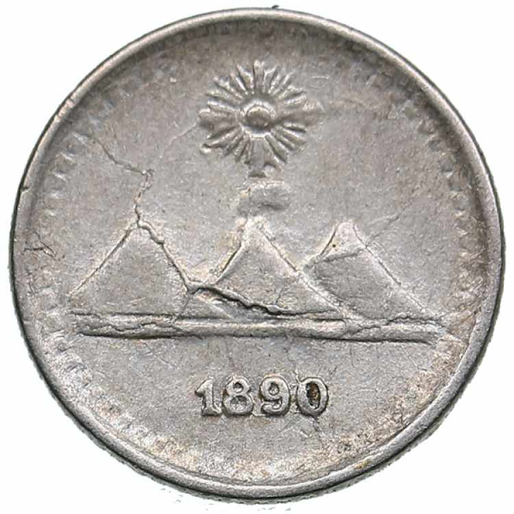 Guatemala 1/4 real 1890 0.64g. ... 
