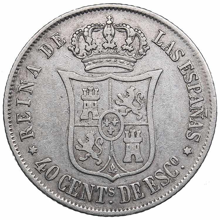 Spain 40 Centimos de Escudo 1868 - ... 