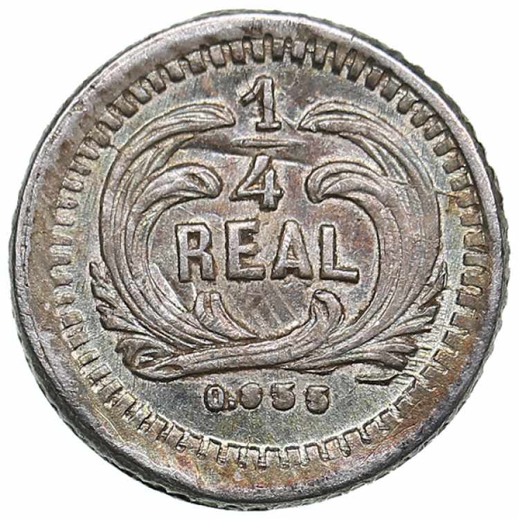 Guatemala 1/4 real 1886 0.79g. ... 