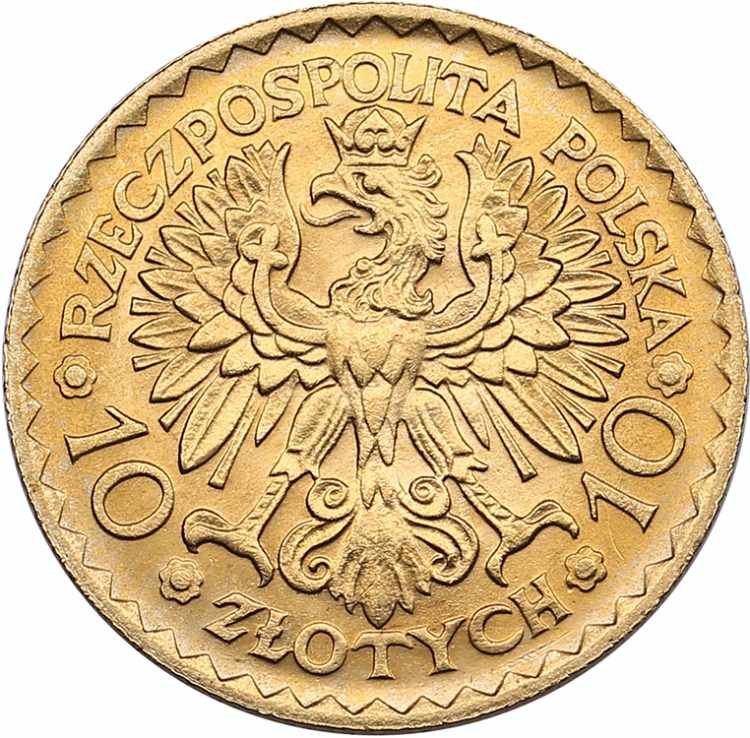 Poland 10 zlotych 1925 3.23g. ... 