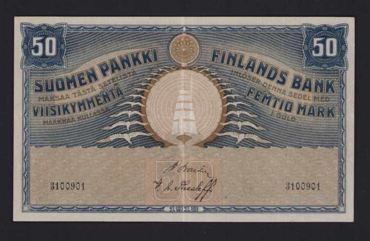 Finland 50 Markkaa 1918 XF Pick ... 
