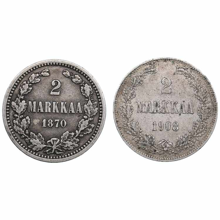 Russia, Finland 2 markkaa 1870, ... 