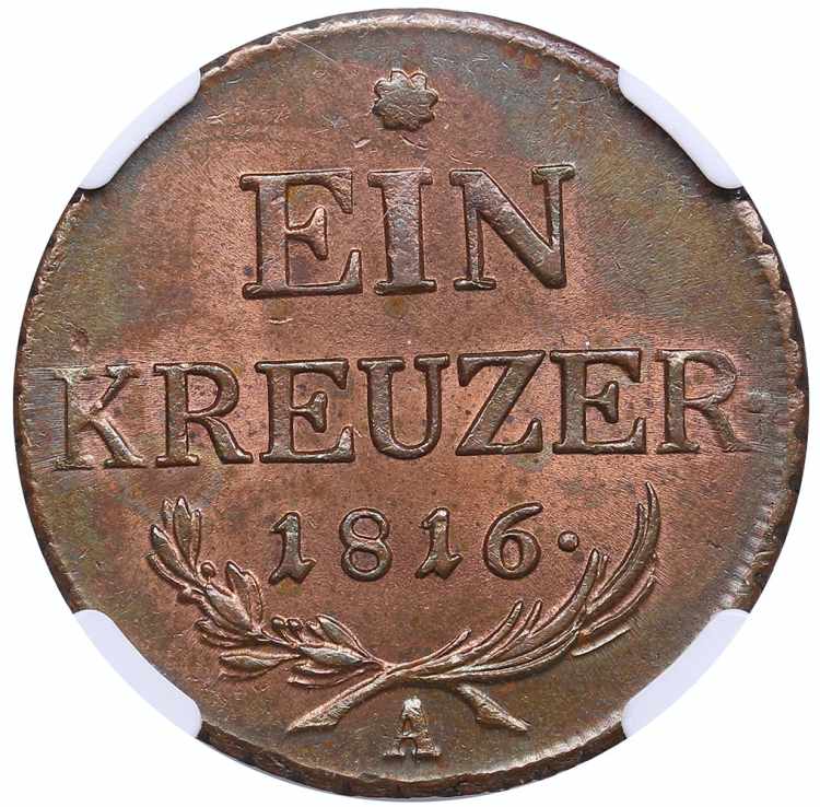 Austria 1 kreuzer 1816 A - NGC MS ... 