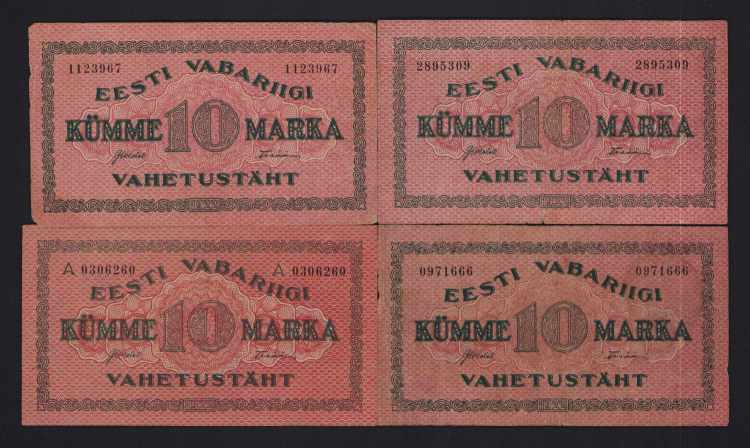 Estonia 10 marka 1922 (4) Various ... 