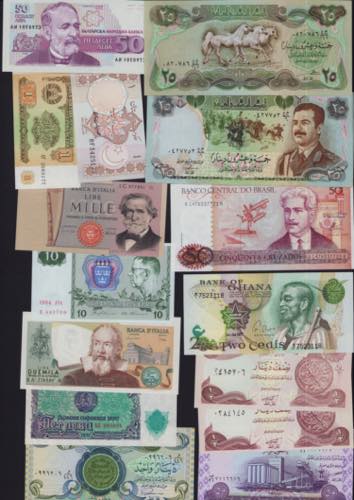 Lot of World paper money: Brazil, ... 