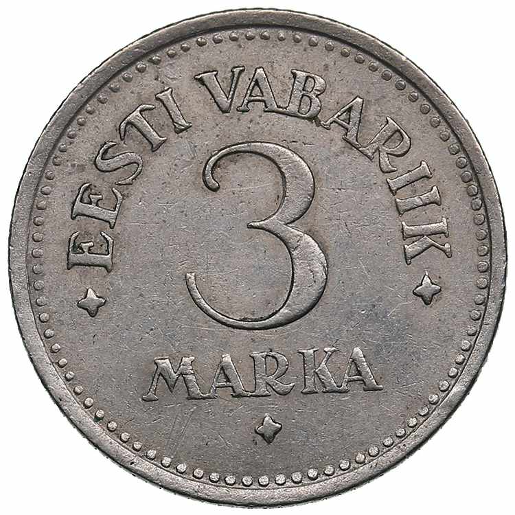 Estonia 3 marka 1922 3.44g. AU/AU ... 