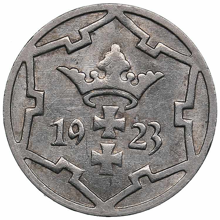 Danzig, Poland 5 pfennig 1923 ... 