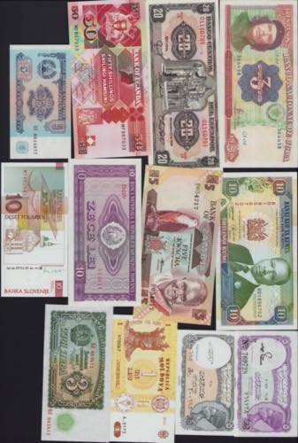 Lot of World paper money: Romania, ... 