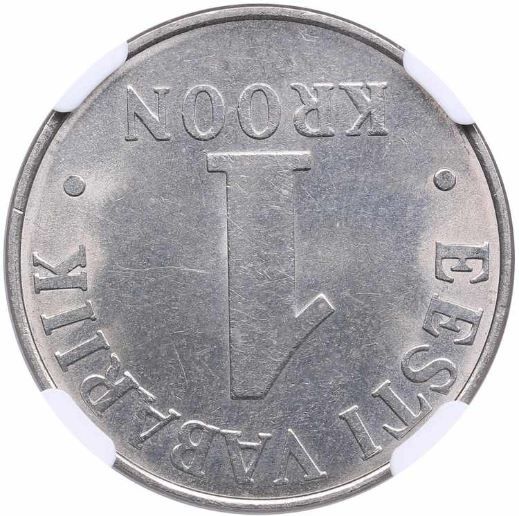Estonia 1 kroon 1992 M - NGC MINT ... 