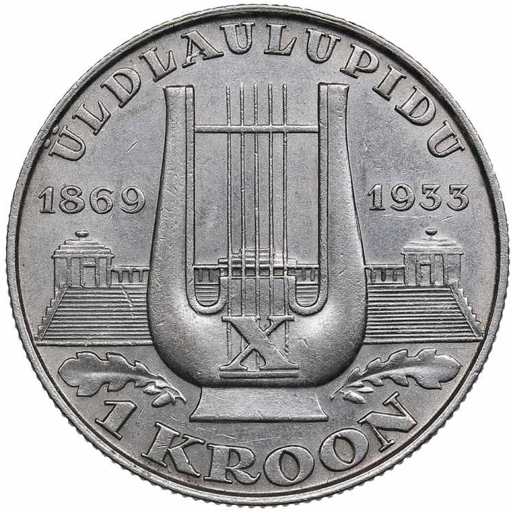 Estonia 1 kroon 1933 - 10th ... 