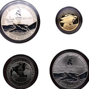 USA coins set 1995 - Olympics
Au, Ag. PROOF ... 