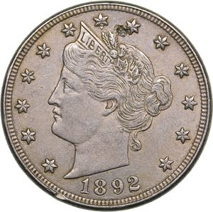 USA 5 cents 1892
4.95 g. ... 