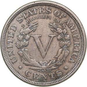USA 5 cents 1890
4.84 g. VF/VF KM# 112.