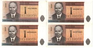 Estonia 1 kroon 1992 ... 