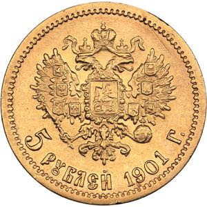 Russia 5 roubles 1901 AP - Nicholas II ... 