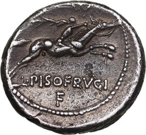 Roman Republic AR denarius - L. Calpurnius ... 