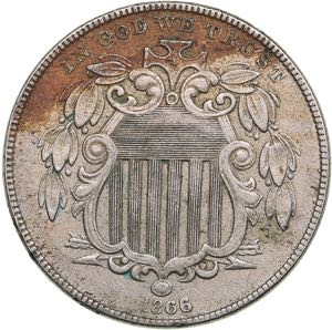 USA 5 cents 1866
5.08 g. ... 