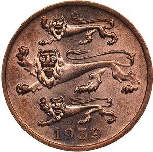 Estonia 1 sent 1939
1.84 g. AU/AU Mint ... 