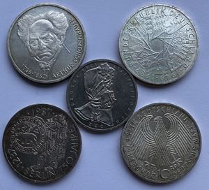 Germany lot of coins (5)
(5) Silver